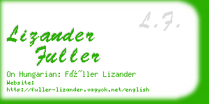 lizander fuller business card